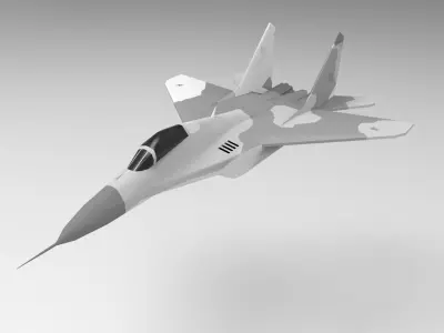 Mig 29 Fighter Jet Low Poly Low-poly 3D model