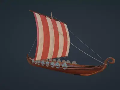  viking ship - Viking boat - blender 3D model
