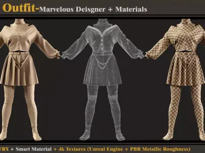 Girl s Outfit 43 Free 3D model