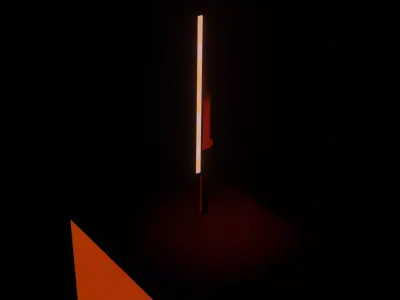 Sci-Fi Combat Machete Free low-poly 3D model