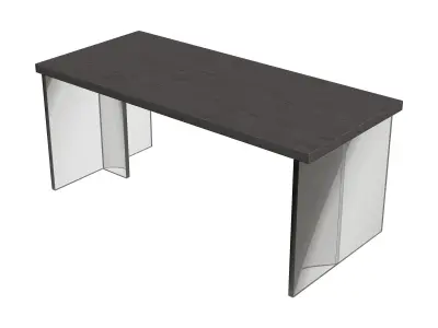 Homary Modern Natural Wood Floating Dining Table Free low-poly 3D model