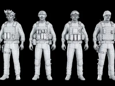 Law Enforcement Low-poly 3D model