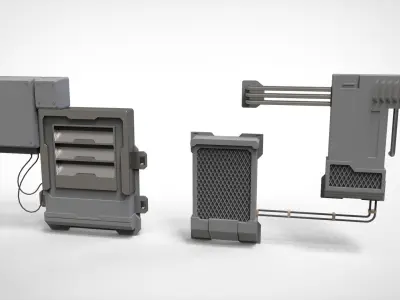 Sci-fi Architecture kitbash 52 3D model