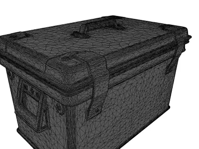 Dented Steel Ammunition Box 3D model