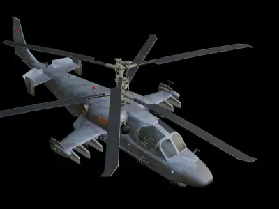 Kamov Ka-52 Low-poly 3D model