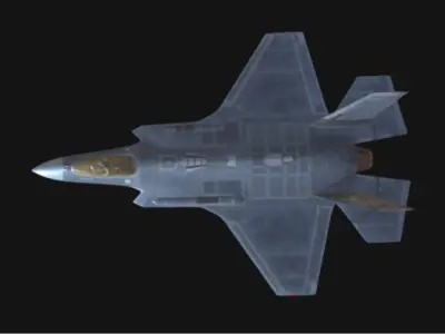 F-35A Lightning II 3D Model of Stealth Multirole Fighter Jet Low-poly 3D model