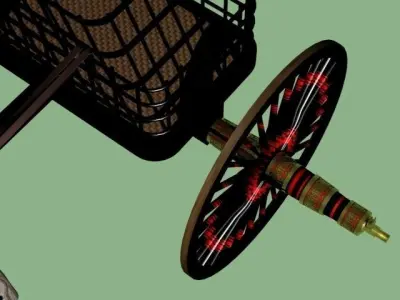 Chinese war chariot 770BC 3D model