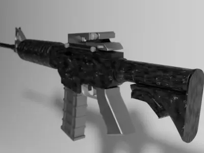 M4 assult rifle Free low-poly 3D model