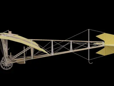 Santos-Dumont No 19 Low-poly 3D model