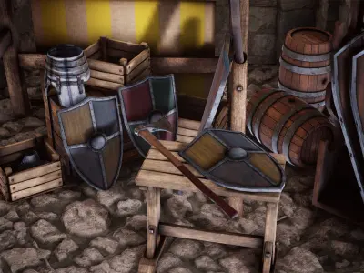 Medieval Armor  70 Assets Low-poly 3D model