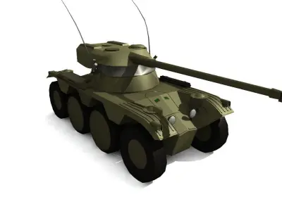 EBR-75 Reconnaissance Vehicle Low-poly 3D model