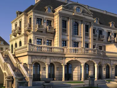 villa mansion in shanghai 3D model
