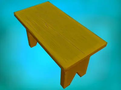 Outdoor Bench Free low-poly 3D model