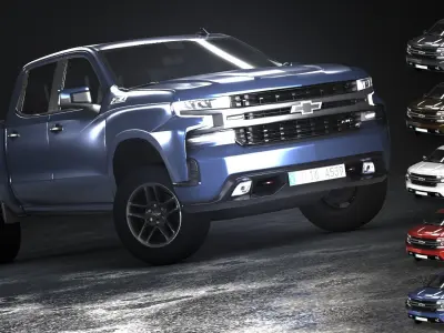 Chevrolet Silverado 2020 Low-poly 3D model