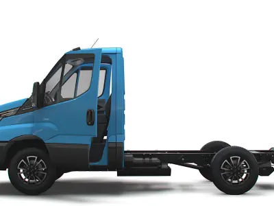 Iveco Daily Single Cab HQ Interior L1 Chassis 2023 3D model