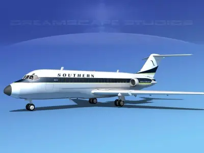 Douglas DC-9-20 Southern Airways 1 3D model