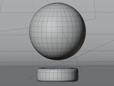 Magic floating sphere Free low-poly 3D model