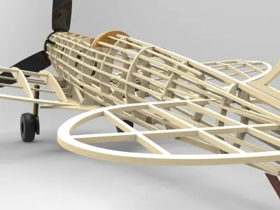 Model Spitfire fighter plane 3D model