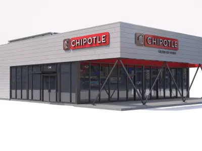 Chipotle Restaurant 3D model