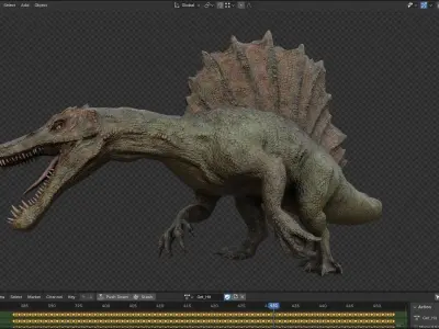 Spinosaurus - Spino Dinosaur Low-poly 3D model