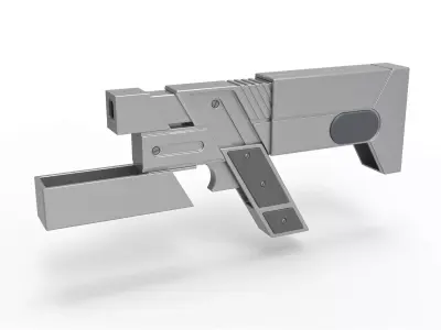 Badge holder gun from the movie Judge Dredd 1995 3D model