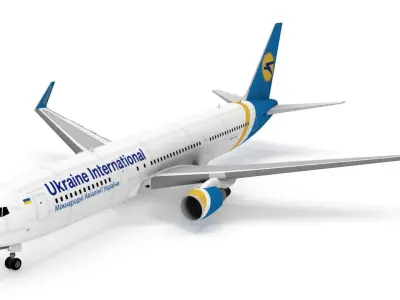 Boeing 767-300ER UIA Low-poly 3D model