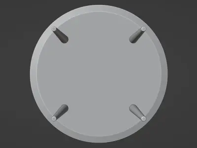 Simple round table Free 3D model