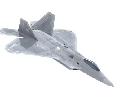 F-22 Raptor Low-poly 3D model