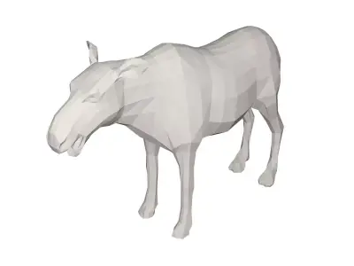 Mosse Wild animal Low-poly 3D model