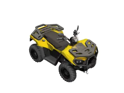 Rugged Offroad ATV Quad Bike All Terrain Vehicle 3D model
