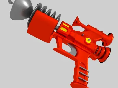 Retrofuturistic Raygun 3D model