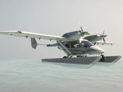 Accord-201 Floatsplane Discovery Livery Low-poly 3D model