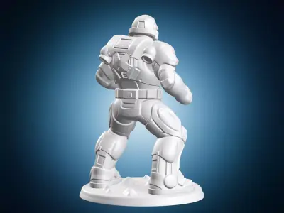 Space Marine Armor Miniature Figure 3D print model