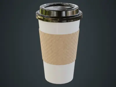 Paper Coffee Cup 2A Low-poly 3D model