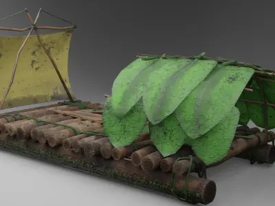 Survival Ship Low-poly 3D model