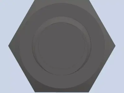 Bolt Partial Thread Hexagonal Head M14x80mm 3D model