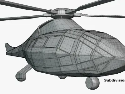 Bell FCX helicopter 3D model