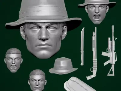 Muskrat GI Joe Fan Art Stl Kit for action figures 3D print model