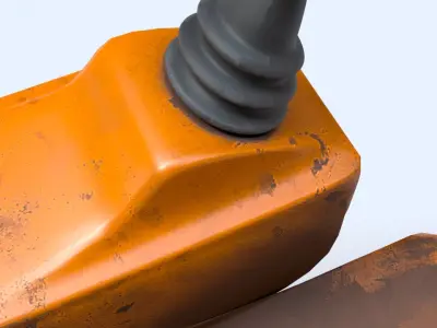 Vehicle Controller Dock with Joy stick ISO SAE controls Low-poly 3D model