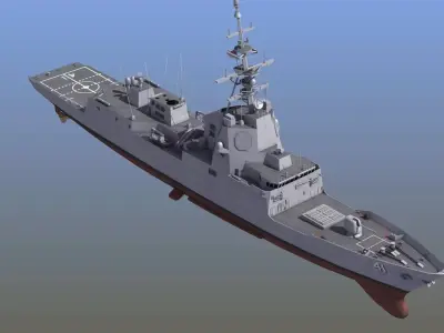 Hobart Class Destroyer D41 3D model