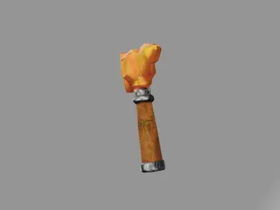 game weapon assets Hammer Low poly Low-poly 3D model