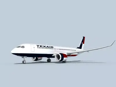 Bombardier CS100 Texair 3D model