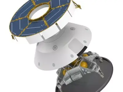 Mars Curiosity MSL Spacecraft and Skycrane 3D model