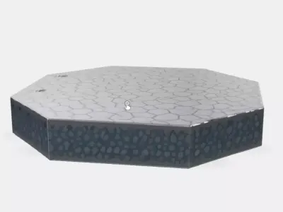 Hex Metal Panel Low-poly 3D model