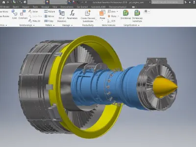 Jet Engine Assembly 3D model