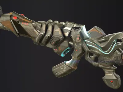 sci fi Weapon -  Cyberpunk  Low-poly 3D model