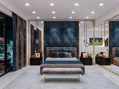 Bedroom modern Free 3D model