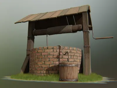 Water Well Low-poly 3D model
