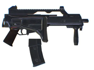 Shooting Weapons Heckler  Koch G36C Low-poly 3D model