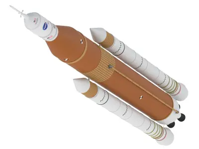 SLS Block 1 Rocket 3D model